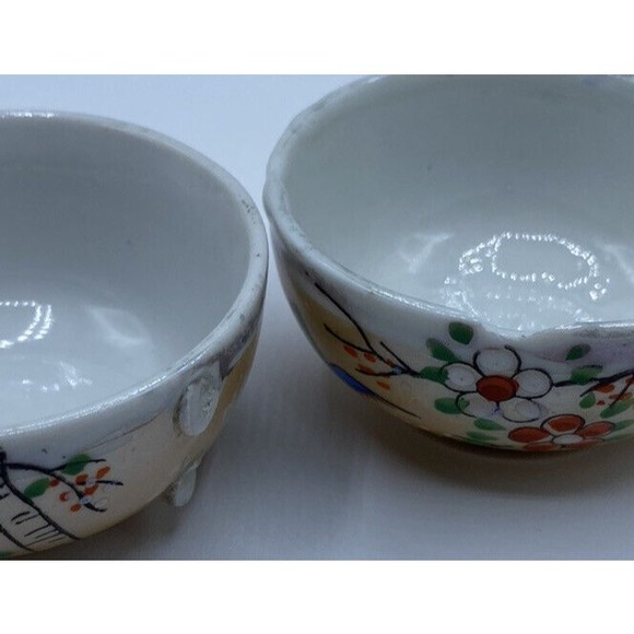 Japanese Teapot Tea Set Lusterware 18-pc Floral Hand-painted Children set AS IS - Picture 6 of 10